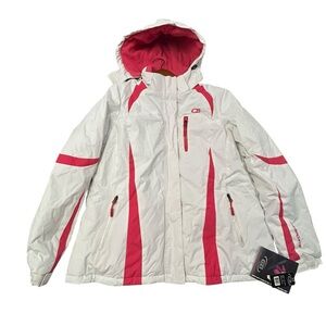 CB‎ Sports Women’s Snowboarding Ski Softshell Coat XL Pink and White NWT